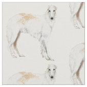 Borzoirussischer Wolfhound-stehendes Stoff (Nahaufnahme)