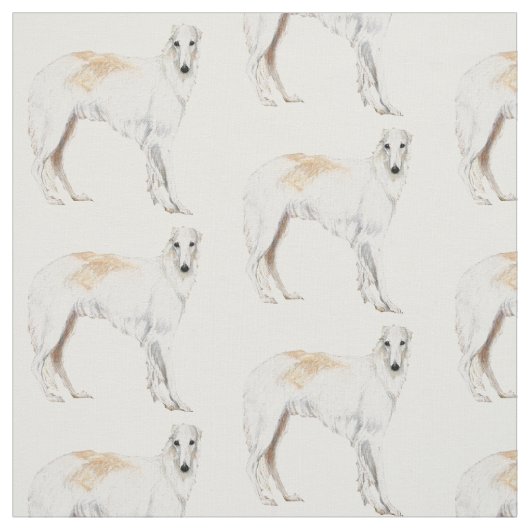 Borzoirussischer Wolfhound-stehendes Stoff (Muster)
