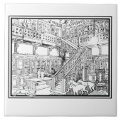 Borzoiwelpen Fliese (Vorderseite)