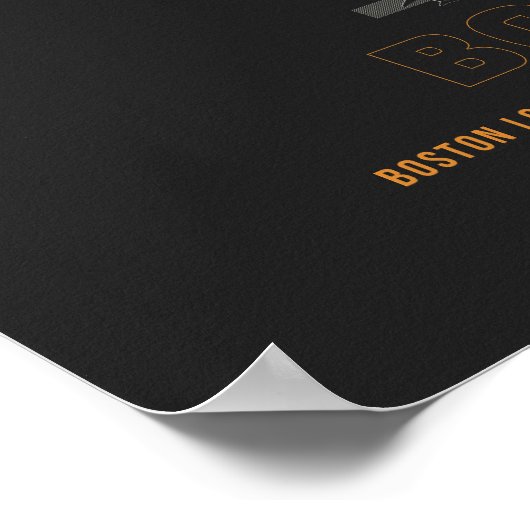 BOS - Boston Airport Diagramm Poster (Ecke)