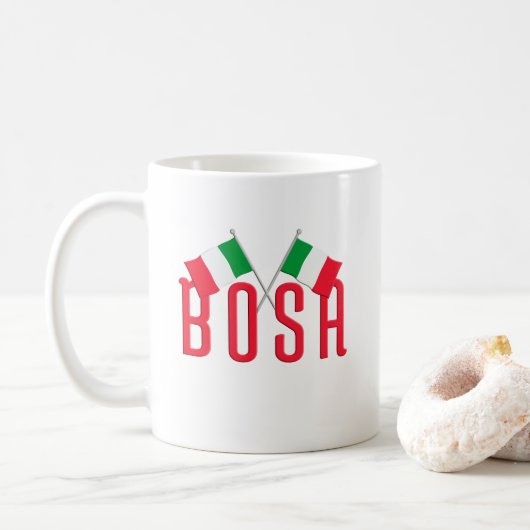 BOSA - Italienische Flagge Kaffeetasse (Mit Donut)