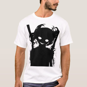 Bösartiges Grinsen: Anime-Greuel mit leuchtenden A T-Shirt
