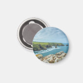 Boscastle an der Atlantikküste von Cornwall, Großb Magnet (Vorderseite/Rückseite)