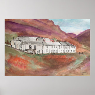 Boscastle Cornwall Aquarell-Malerei – England Poster