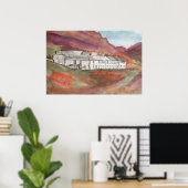 Boscastle Cornwall Aquarell-Malerei – England Poster (Heimbüro)