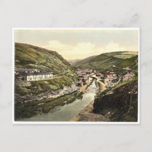 Boscastle, das Tal, Cornwall, England vintage P Postkarte