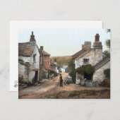 Boscastle Village Street, Cornwall c.1895 Postkarte (Vorne/Hinten)