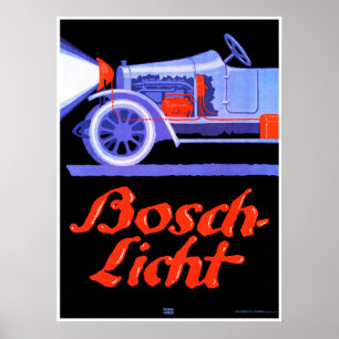 BOSCH LIGHT Automobil und Vintages Automobil Poster