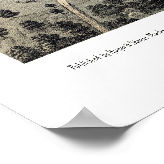 Boscobel, WI Panoramic Map - 1869 Poster (Ecke)