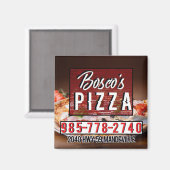 Bosco's Square Magnet Pizza (Vorderseite/Rückseite)