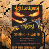 Böse Augen und grimmiges Sensenmann Halloween-Part Einladung