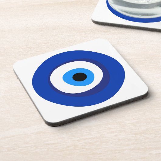 Böse Augen uraltes Symbol antike Talisman Superlat Getränkeuntersetzer (Linke Seite)