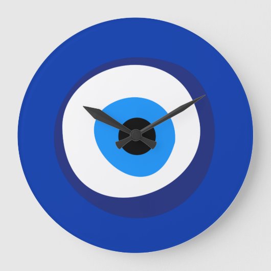 Böse Augen uraltes Symbol antike Talisman Superlat Große Wanduhr (Vorderseite)