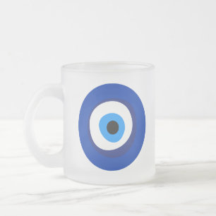 Böse Augen uraltes Symbol antike Talisman Superlat Mattglastasse