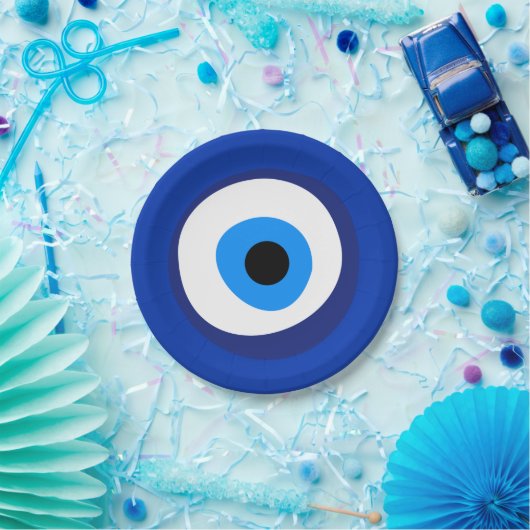 Böse Augen uraltes Symbol antike Talisman Superlat Pappteller (Party)