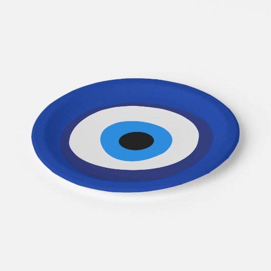 Böse Augen uraltes Symbol antike Talisman Superlat Pappteller (Schrägansicht)