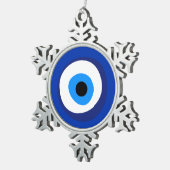 Böse Augen uraltes Symbol antike Talisman Superlat Schneeflocken Zinn-Ornament (Rechts)