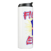 Böse bekämpfen Nur politische Aussage Cool Art abs Thermosbecher (Nach links gedreht)