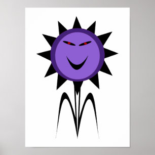 Böse Blume Kawaii Goth Halloween Poster