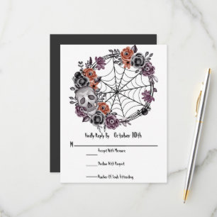 Böse Blumen Alles Sehende HalloHochzeit Antwortkar RSVP Karte