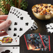Böse Clown-Poker-Karten rot Spielkarten (In Situ)