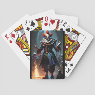 Böse Clown-Poker-Karten schwarz Spielkarten