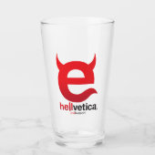 Böse „e“ – Logo Pint-Glas Glas (Vorderseite)
