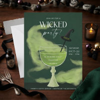 Böse Halloween-Cocktailparty-Einladungskarte