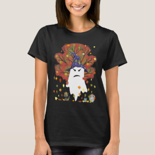 Böse Hexe Geist Schwarze Katze Eulen Halloween Her T-Shirt