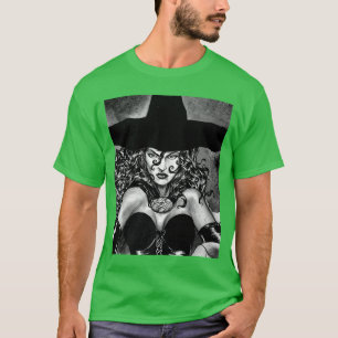 BÖSE HEXE GOTH GIRL HORROR Hexerei Illustration T-Shirt
