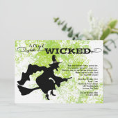 Böse Hexe-Halloween-Einladung Einladung (Stehend Vorderseite)