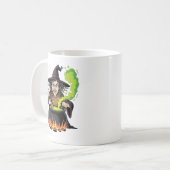 Böse Hexe Halloween Kaffeetasse (Vorderseite Links)