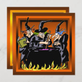 Böse Hexe-Halloween-Party-Einladung Einladung (Vorne/Hinten)