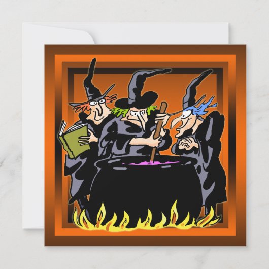 Böse Hexe-Halloween-Party-Einladung Einladung (Vorderseite)