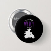 Böse Hexe im Block - Halloween-Kostüm Button (Vorne & Hinten)