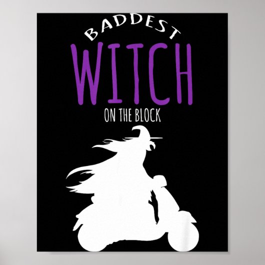 Böse Hexe im Block - Halloween-Kostüm Poster (Vorne)