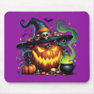 Böse Hexe Kürbis Kessel Mousepad