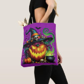 Böse Hexe Kürbis Kessel Tasche (Von Nahem)