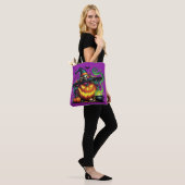 Böse Hexe Kürbis Kessel Tasche (Am Model)