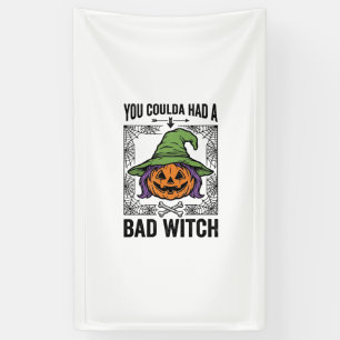 Böse Hexe Lustiger Halloween-Kürbis Hexe_1 Banner