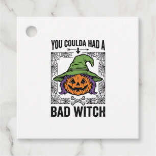 Böse Hexe Lustiger Halloween-Kürbis Hexe_1 Geschenkanhänger