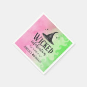 Böse Hexe Rosa und Grüne Papier Servietten (Ecke)