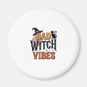 Böse Hexen Vibes Vintage Halloween-Shirt-Design_1 Magnet