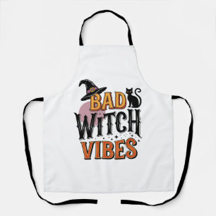 Böse Hexen Vibes Vintage Halloween-Shirt-Design_1 Schürze