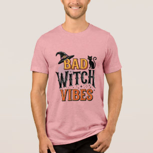 Böse Hexen Vibes Vintage Halloween-Shirt-Design_1 Tri-Blend Shirt
