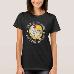 Böse Hühner legen Teufelseier Kostüm Halloween T-Shirt