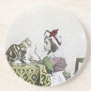 Böse Kitty viktorianische Teeparty Vintage kleines Untersetzer