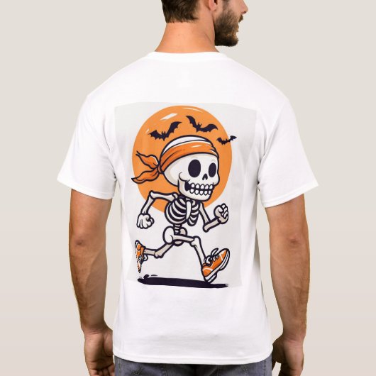 "Böse Knochen in Bewegung" T-Shirt (Rückseite)