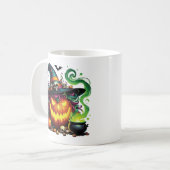 Böse Kürbisküchenhexe Kaffeetasse (Vorderseite Links)