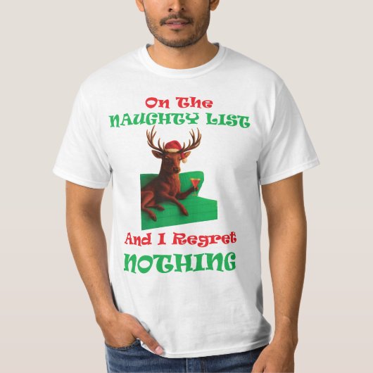 Böse Liste Bereuen Nichts T-Shirt (Vorderseite)